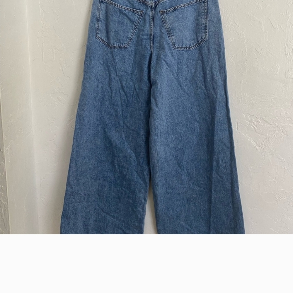 Universal Thread Mid Rise Super Wide Leg Button Fly Denim Jeans.Sz 10